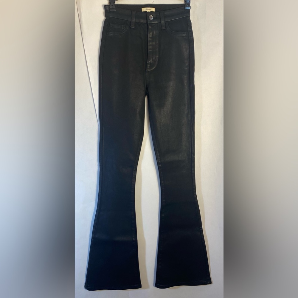 NWT Splendid Super High Rise Bootcut Jeans Black Size 24 -‎ 33" Inseam MSRP $124
